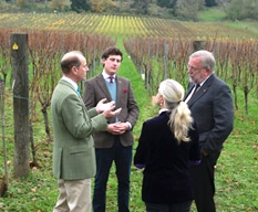 HRH The Earl of Wessex at Albury Vineyard