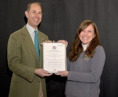 HRH The Earl of Wessex presents award