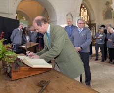 HRH The Earl of Wessex at Albury Saxon Church