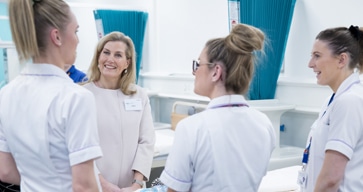 The Countess of Wessex meets NHS nurses 