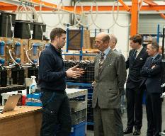 HRH The Duke of Kent meets Harvey Water Softeners staff