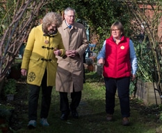 HRH The Duke of Gloucester given a tour of The Patchworking Garden