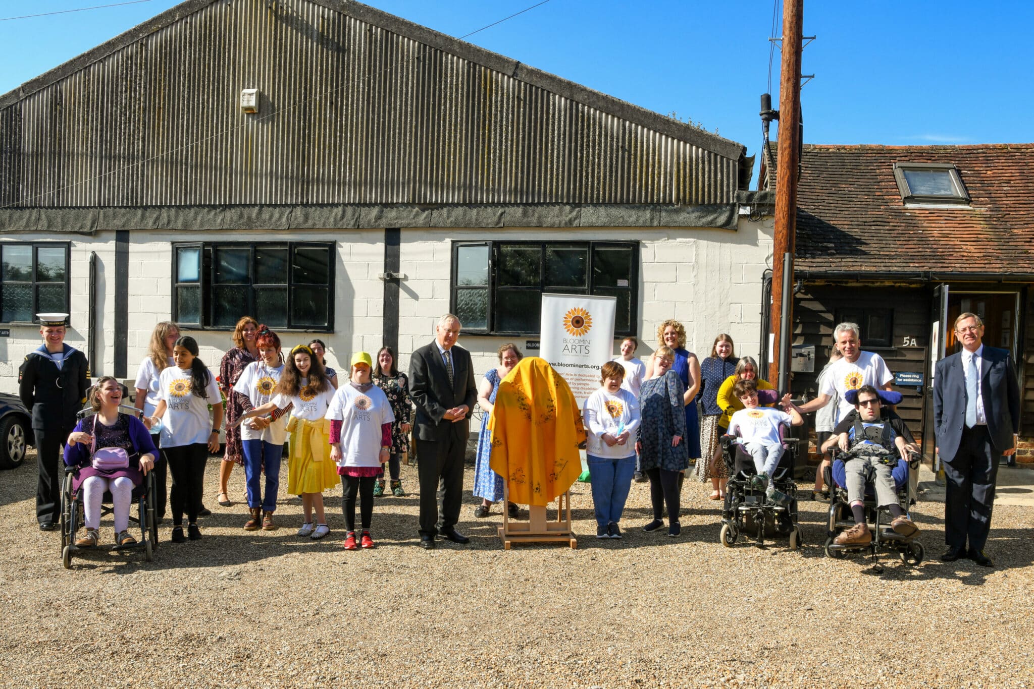 HRH The Duke of Gloucester visits Bloomin' Arts,in Lingfield, Godstone